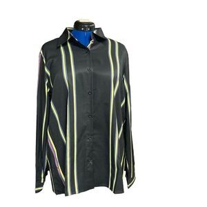 MISSLOOK Women’s‎ 2XL Top Black Yellow & Blue New With Tags